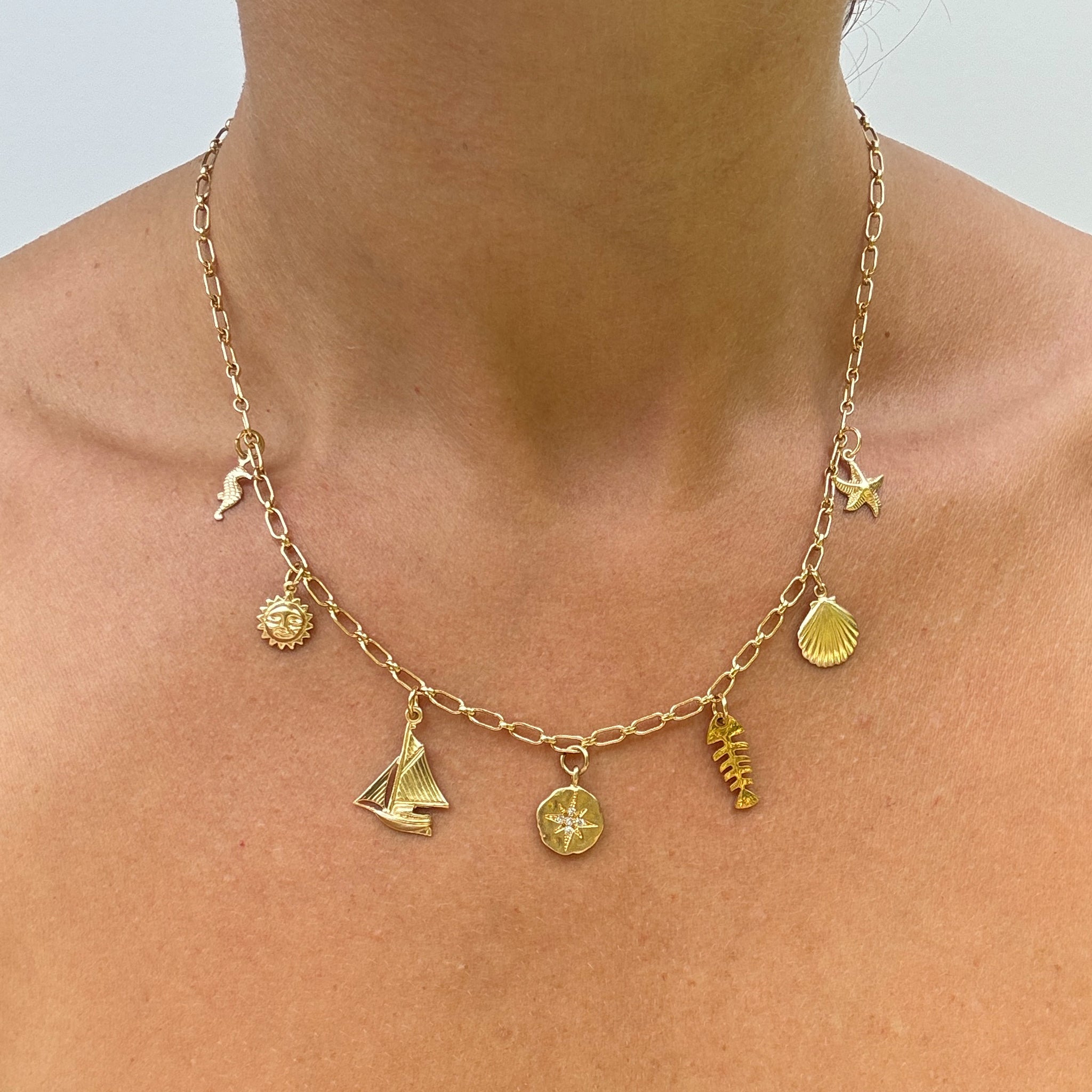 A New England Summer Charm Necklace