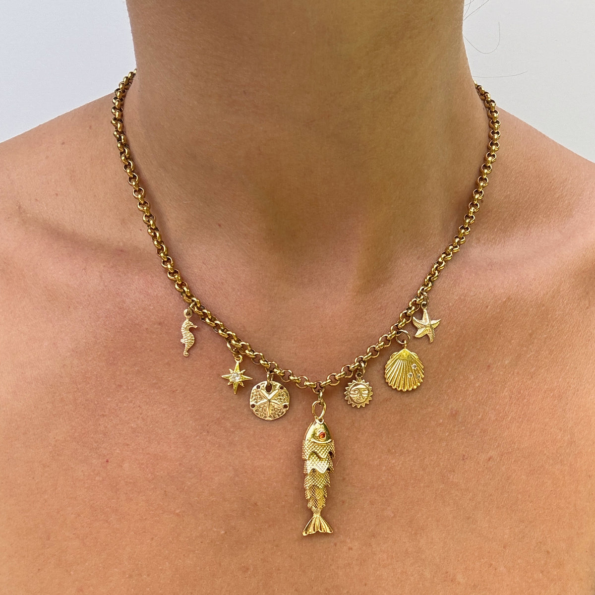 The Sea Charm Necklace Her Wave